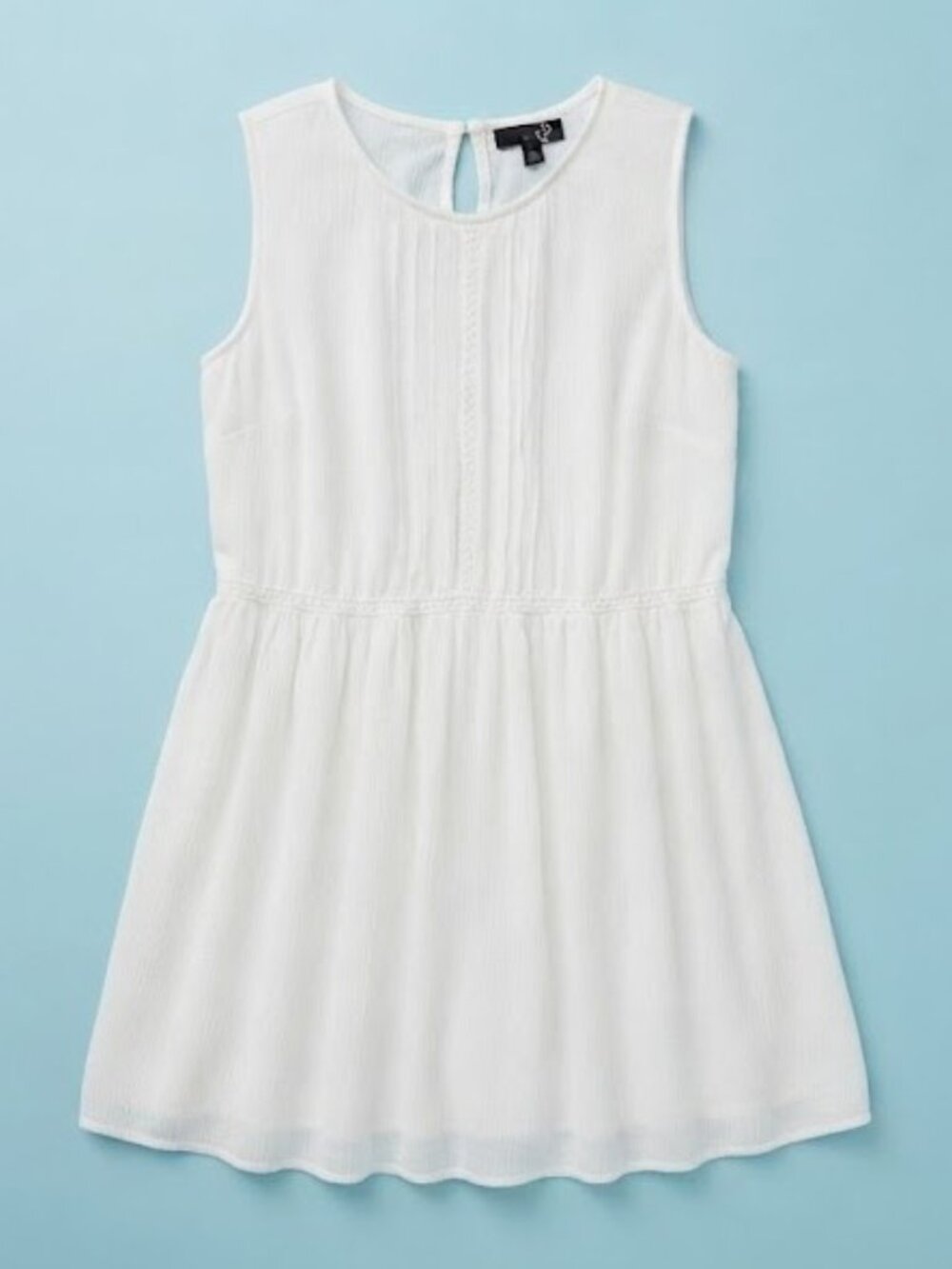 White Sleeveless Mini Dress